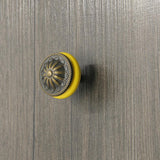 Maxbell Vintage Ceramics Round Cabinet Pull Knobs Yellow