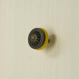 Maxbell Vintage Ceramics Round Cabinet Pull Knobs Yellow