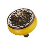 Maxbell Vintage Ceramics Round Cabinet Pull Knobs Yellow