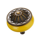 Maxbell Vintage Ceramics Round Cabinet Pull Knobs Yellow