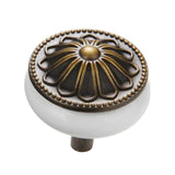 Maxbell Vintage Ceramics Round Cabinet Pull Knobs White