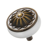 Maxbell Vintage Ceramics Round Cabinet Pull Knobs White