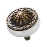 Maxbell Vintage Ceramics Round Cabinet Pull Knobs White