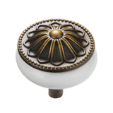 Maxbell Vintage Ceramics Round Cabinet Pull Knobs White