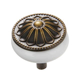 Maxbell Vintage Ceramics Round Cabinet Pull Knobs White