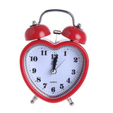 Heart Shaped Dial Number Night light Alarm Clock AA Battery Powered Red
