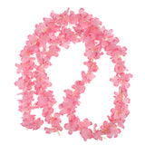 Artificial Flower Strings Fake Wisteria Vine Silk Hanging Garland Pink