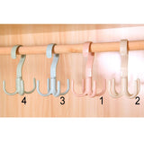 Maxbell  Closet Accessory Organizer for Ties, Belts, Handbags - 4 Hooks Light Pink