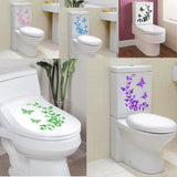 Removable Adhesive Toilet Seat Bathroom Wall Sticker Wall Decal Black