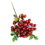 Artificial Plastic Plant Fruits Berries Branch Wedding Bouquet Decor Red