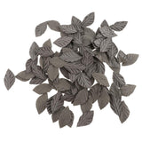 100 Pieces Silk Flower Leaves DIY Craft Wedding Clip Decor Gray