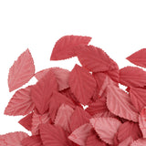 100 Pieces Silk Flower Leaves DIY Craft Wedding Clip Decor Red