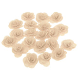 20 Pieces Silk Rose Flower Head Bud DIY Craft Wedding Decor Beige