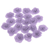 20 Pieces Silk Rose Flower Head Bud DIY Craft Wedding Decor Light Purple