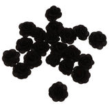 20 Pieces Silk Rose Flower Head Bud DIY Craft Wedding Decor Black