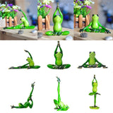 Resin Creative 3D Craft Frog Figurine Office Desk Car Dashboard Onament a