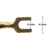 Max 10Pcs U-Shape Dual Fork Terminal Electrical Circuit Experiment Connect Cable