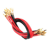 Max 10Pcs U-Shape Dual Fork Terminal Electrical Circuit Experiment Connect Cable