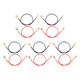 Max 10Pcs U-Shape Dual Fork Terminal Electrical Circuit Experiment Connect Cable