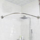 Max Adjustable Curved Shower Curtain Rod Bath Tub Bathroom Bar Rod 17inch