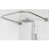 Max Expandable Curved Shower Curtain Rod 31-47inch Bath Tub Bathroom Bar Rod