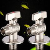 Maxbell G1/2 Brass Shower Shut off Faucet Valve Diverter Cold Hot Water Mixer Red Point