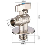 Maxbell G1/2 Brass Shower Shut off Faucet Valve Diverter Cold Hot Water Mixer Blue Point