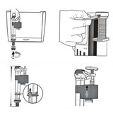 Maxbell Complete Toilet Tank Tank Repair Kits Toilet Fill Valve Flush Valve Flapper as described