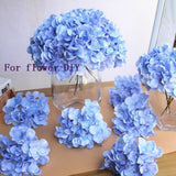 Max Artificial Hydrangea Silk Flower Flower Arrangements Dark Blue