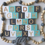 Max Wooden 26 English Alphabet Letters Kids Educational Toy Embellishenment b