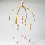 Max Kids Crib Mobile Bell Wooden Wind Chime Hanging Room Decor Pink