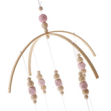 Max Kids Crib Mobile Bell Wooden Wind Chime Hanging Room Decor Pink