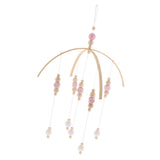Max Kids Crib Mobile Bell Wooden Wind Chime Hanging Room Decor Pink