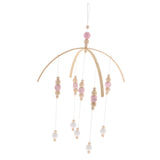 Max Kids Crib Mobile Bell Wooden Wind Chime Hanging Room Decor Pink