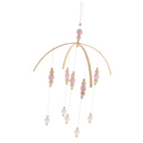 Max Kids Crib Mobile Bell Wooden Wind Chime Hanging Room Decor Pink