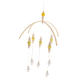 Max Kids Crib Mobile Bell Wooden Wind Chime Hanging Room Decor Yellow