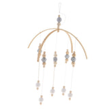 Max Kids Crib Mobile Bell Wooden Wind Chime Hanging Room Decor Gray - A
