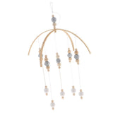Max Kids Crib Mobile Bell Wooden Wind Chime Hanging Room Decor Gray - A
