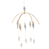 Max Kids Crib Mobile Bell Wooden Wind Chime Hanging Room Decor Gray - A