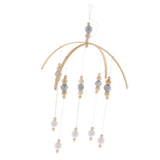 Max Kids Crib Mobile Bell Wooden Wind Chime Hanging Room Decor Gray - A