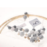 Max Kids Crib Mobile Bell Wooden Wind Chime Hanging Room Decor Gray and Silver