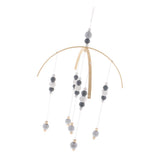 Max Kids Crib Mobile Bell Wooden Wind Chime Hanging Room Decor Gray and Silver