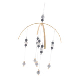 Max Kids Crib Mobile Bell Wooden Wind Chime Hanging Room Decor Gray and Silver