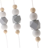 Max Kids Crib Mobile Bell Wooden Wind Chime Hanging Room Decor Silver and Blue