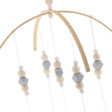 Max Kids Crib Mobile Bell Wooden Wind Chime Hanging Room Decor Gray - B