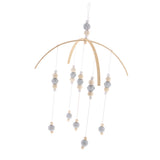 Max Kids Crib Mobile Bell Wooden Wind Chime Hanging Room Decor Gray - B