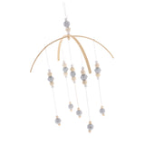 Max Kids Crib Mobile Bell Wooden Wind Chime Hanging Room Decor Gray - B