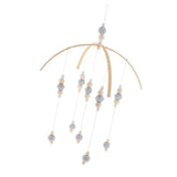Max Kids Crib Mobile Bell Wooden Wind Chime Hanging Room Decor Gray - B