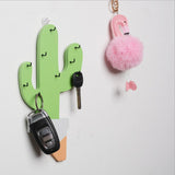 Maxbell Cactus Shape Wooden Keys Hook Clothes Coat Hook Towels Hat Holder