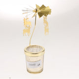 Romantic Rotating Candle Holder Stand Spining Tealight Candlestick Elk